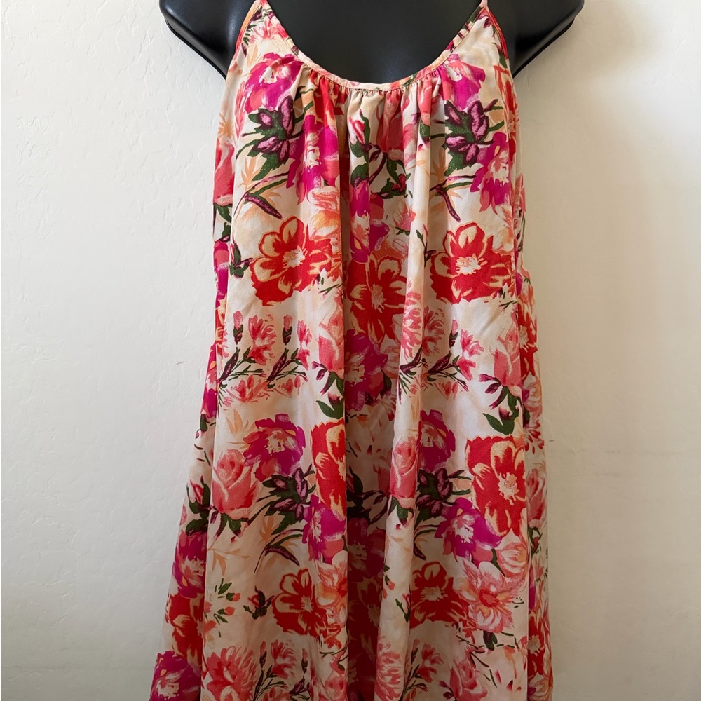Show Me Your MuMu Pink and Red Floral Dress